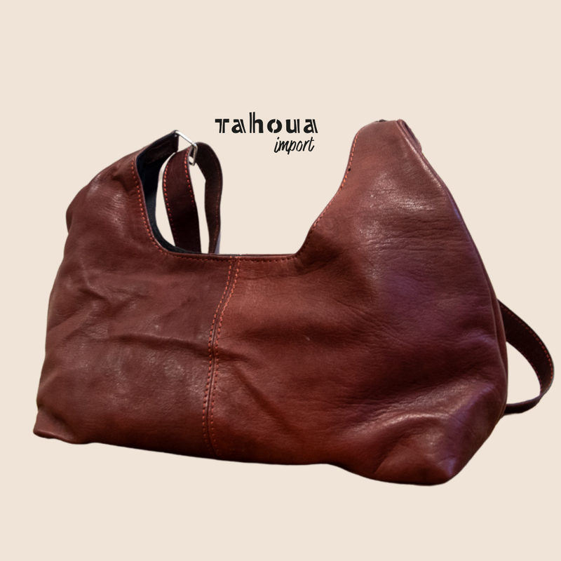 Shoulder bag banana - eggplant