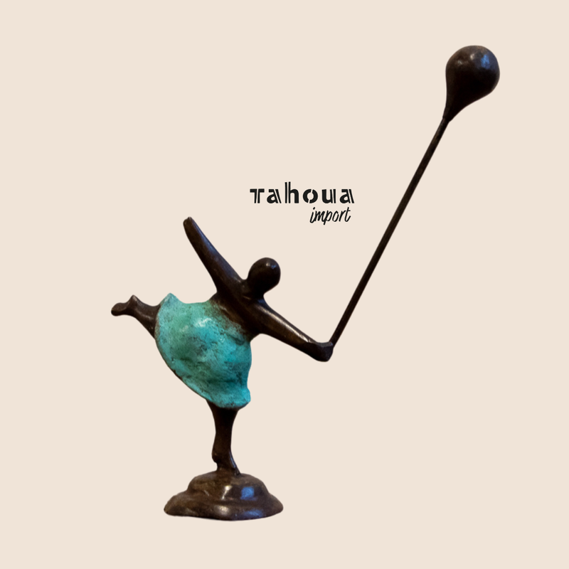 Dame met ballon - Turquoise