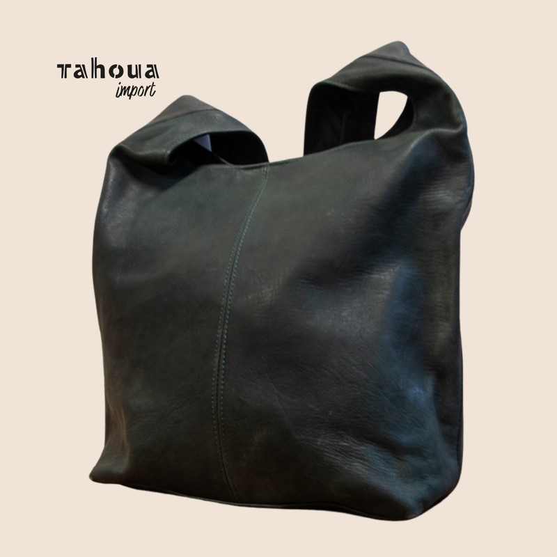 Large shoulder bag - petrol