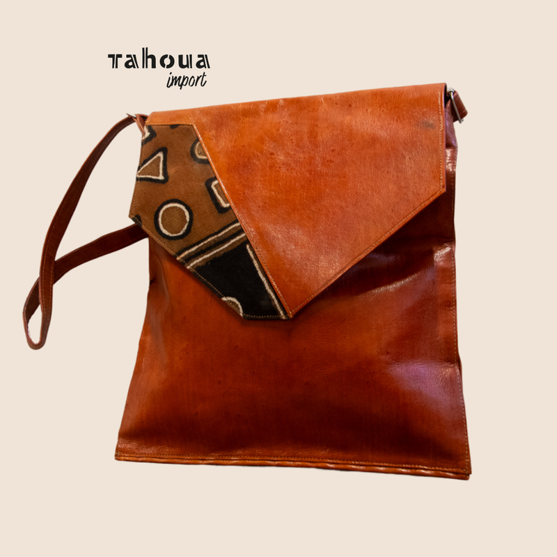 Tasche rotbraun mit Bogolan