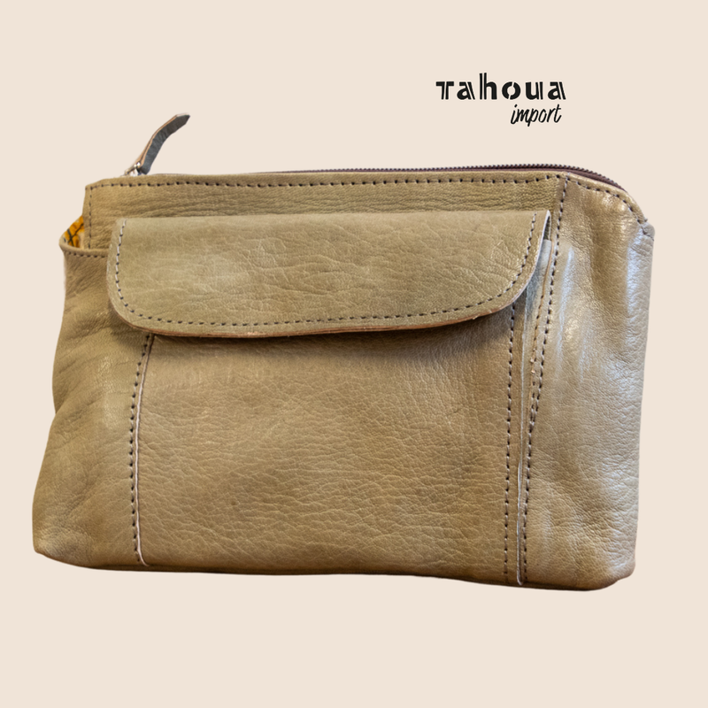 Mini leather bag - green