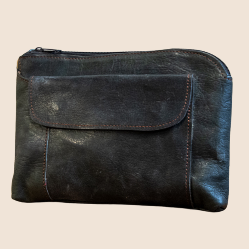 Mini leather bag - Black