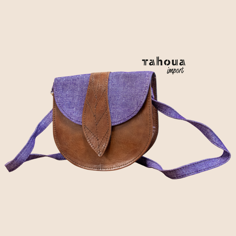 Bag with leaf closure - Purple